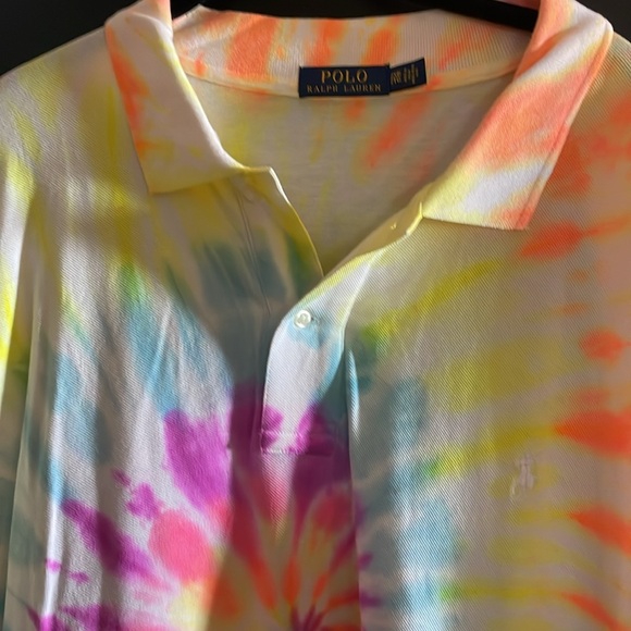 Cotton Polo, 1 of a kind ready for Dead Shows! Bright rye dye colors! - Picture 5 of 11